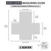 Hafaa Sofa Cover 1 Seater Water Resistant Sofa Slipcovers, Black/Dark