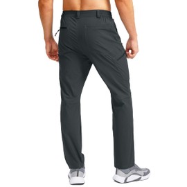 Pudolla Cargo Work Pants for Men with Multiple Pockets Waterproof Pants Lightweight Hiking Pants Men Steel Grey 3XL