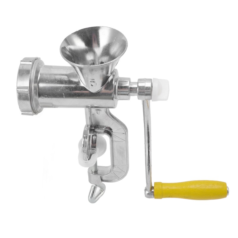 Meat Grinder Small Aluminum Alloy Composite Wood Incisive Blade Silver