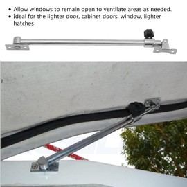 Akozon 299-534 mm Hatch Adjuster, Marine Grade 304 Stainless Steel Hatch Adjuster Window Exhibitor Telescopic Hatch Support Adjuster for RV Yacht Ship
