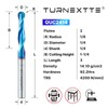Turnextte Up Cut Ball Nose Router Bit for CNC, 1/4