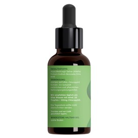 Adema Natural® - Chlorophyll Extract Drops - Extremely Green Liquid Liquid - Vegan - Natural and High Dose - Liquid Concentrate of Pure Alfalfa - 50 ml Content