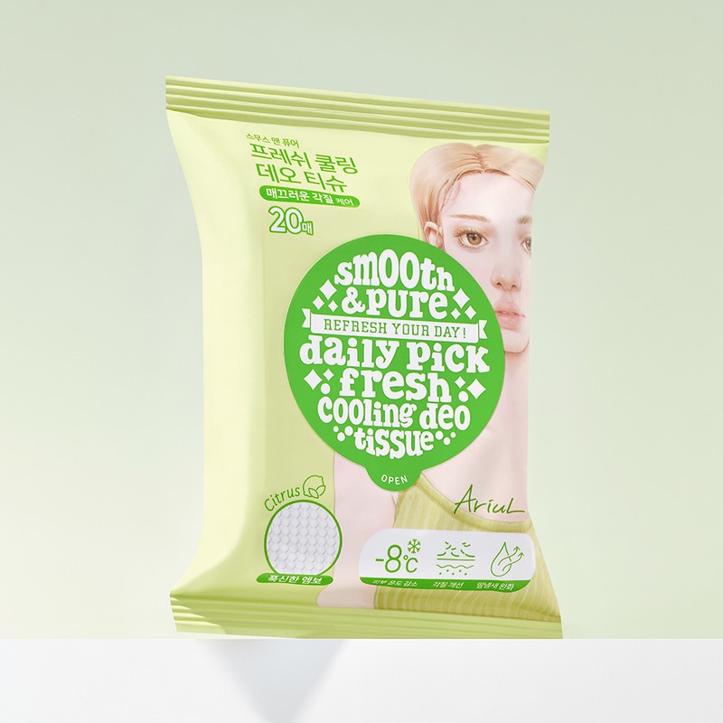 Ariul Smooth & Pure Deo Tissue 20P - Cotton Cooling