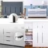 goldenwarm Door Finger Pull Black Hidden Drawer Handle for Kitchen