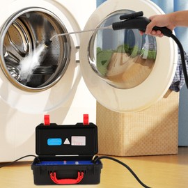 Portable High Pressure Steam Cleaner, 1700W High Temp Steamer Machine with Torch, 6-Gear Adjustable Temp & Capacity Portable Steamer Machine (Hot and Cold Steam)