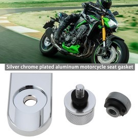 SG Store 1 Set Motorcycle Seat Bolts and Rear Fender Seat Mounting Nuts Chrome Plated Aluminum Alloy Compatible with Davidson Fenders (Silver)