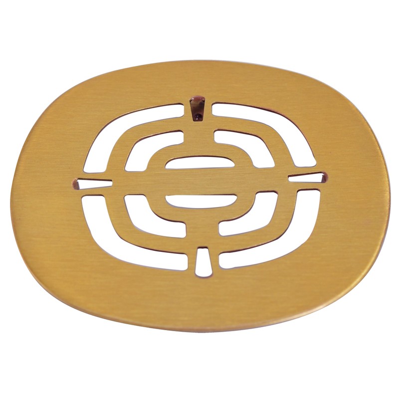 Westbrass D316-18 4-1/2" OD Brass Snap-in Shower Strainer Grid Drain