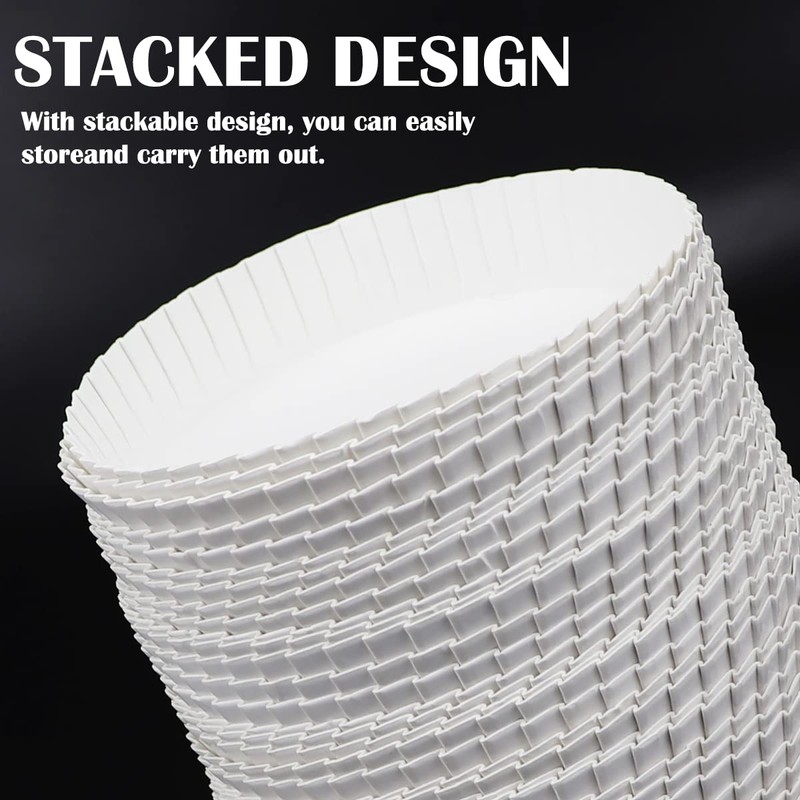FERCAISH Disposable Paper Recycled Drinking Lids Coffee Hot Cups Lids