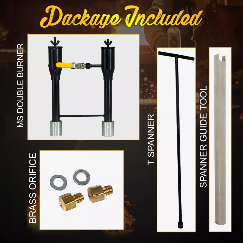 Simond Store Propane Forge Double Burner Kit - Steel Propane