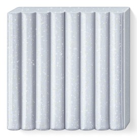 STAEDTLER FIMO Kids, 8030-812 Oven Hardening Modelling Clay Glitter Silver, Extra Soft and Smooth, Especially for Children, Normal Block 42 g