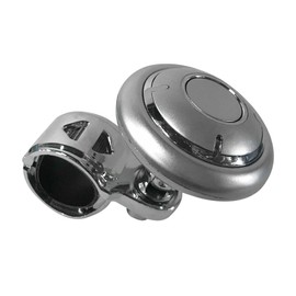 MiOYOOW Car Steering Wheel Knob Steering Aid Steering Wheel Knob for Car Truck Mower Tractor Stainless Steel ABS Silver Grey