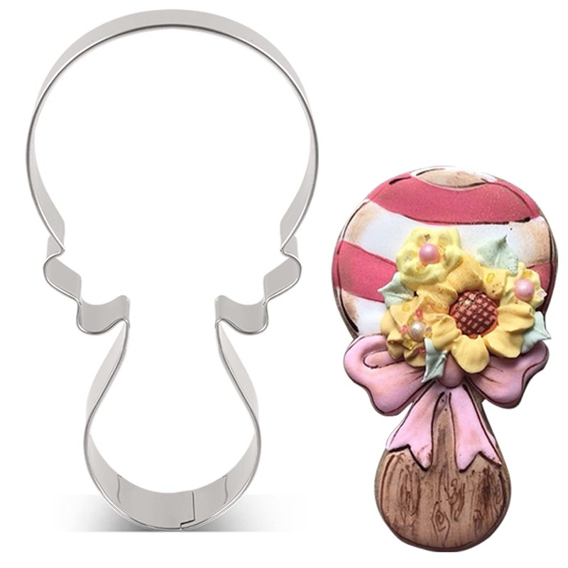 LILIAO Rattle Cookie Cutter for Baby Shower - 2.4 x