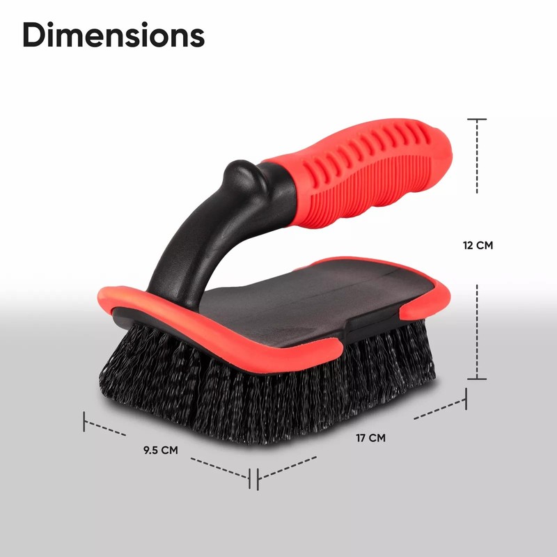 Carpet Cleaning Brush Stiff Bristle Car Carpet Brush with Ergonomic