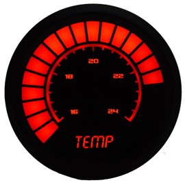 Intellitronix Universal Digital Bargraph Water Temperature Gauge B9113R (Red)