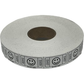 The Ticket Gurus-2000 White Smile Tickets Single Roll Consecutively Numbered Raffle Tickets