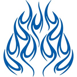 NBFU Flames Motorcycle Graphics (Azure Blue) (Set of 2) Premium Waterproof Vinyl Decal Stickers for Laptop Phone Accessory Helmet Car Window Bumper Mug Tuber Cup Door Wall