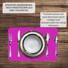 Venilia placemat set for dining room UNI FUCHSIA PINK set