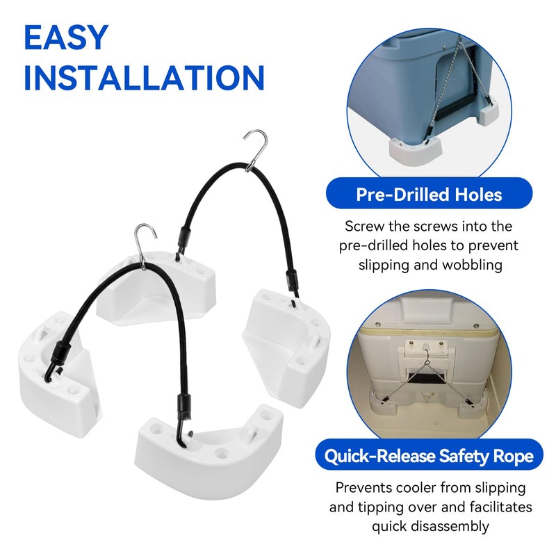 KEYDINHT Boat Marine Cooler Mounting Kit Fit for Yeti, Igloo,