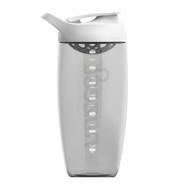 Nuzest Shaker - Protein Shaker Bottle - 700ml - Grey & White