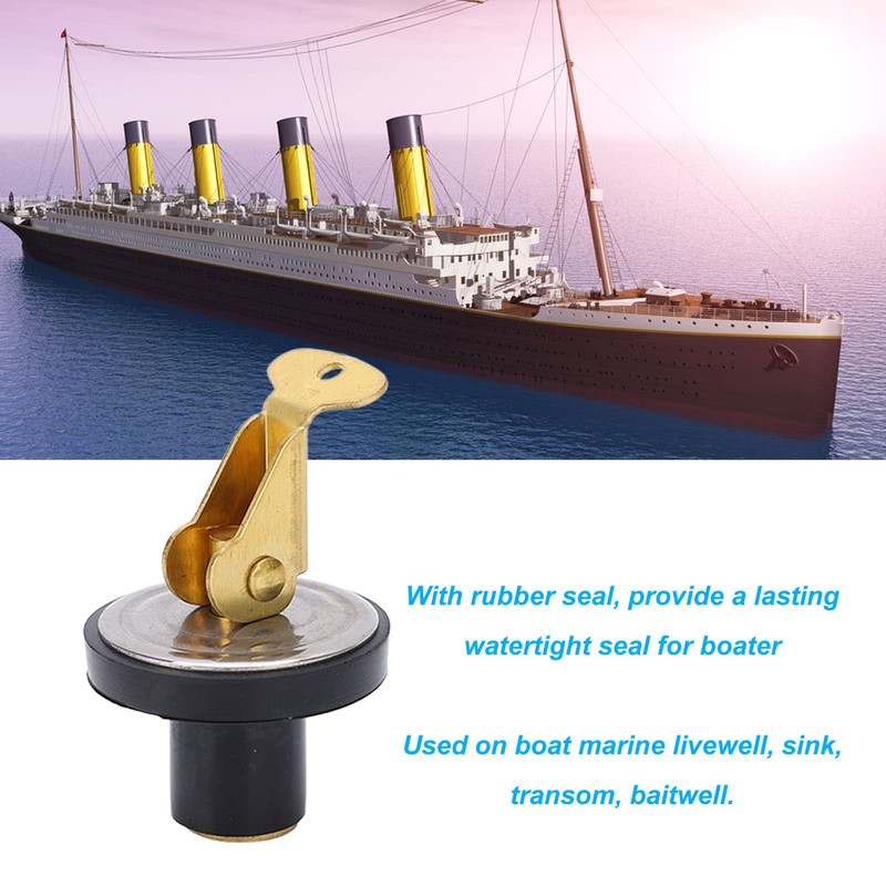Yctze 19mm Marine Drain Plug Boat Drain Plug Brass Drain