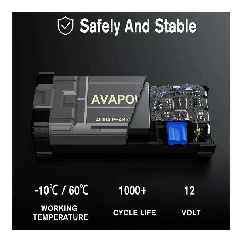AVAPOW Brand New! AVAPOW A58 Car Jump Starter 4000A Peak