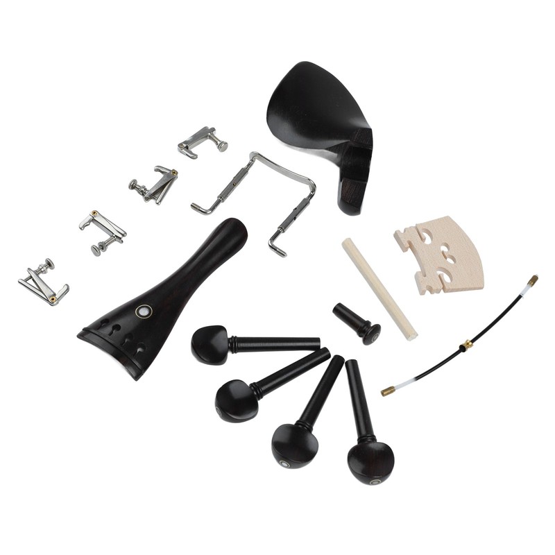 15Pcs Violin Accessory Tailpiece Chin Rest Tuning Peg Fine Tuner