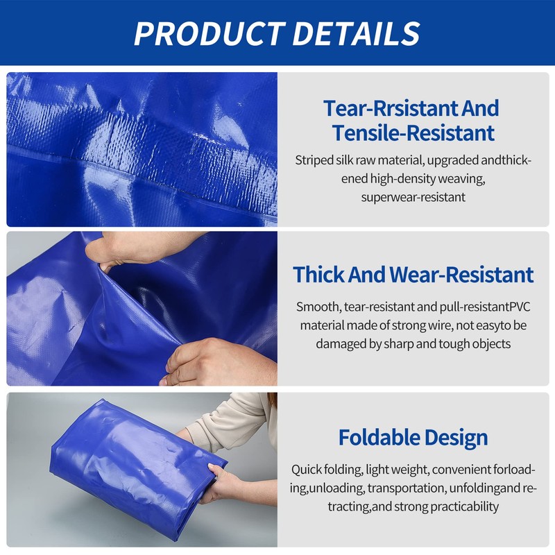 760 L/200 gal Water Bladder Storage Containers, Foldable Portable Water