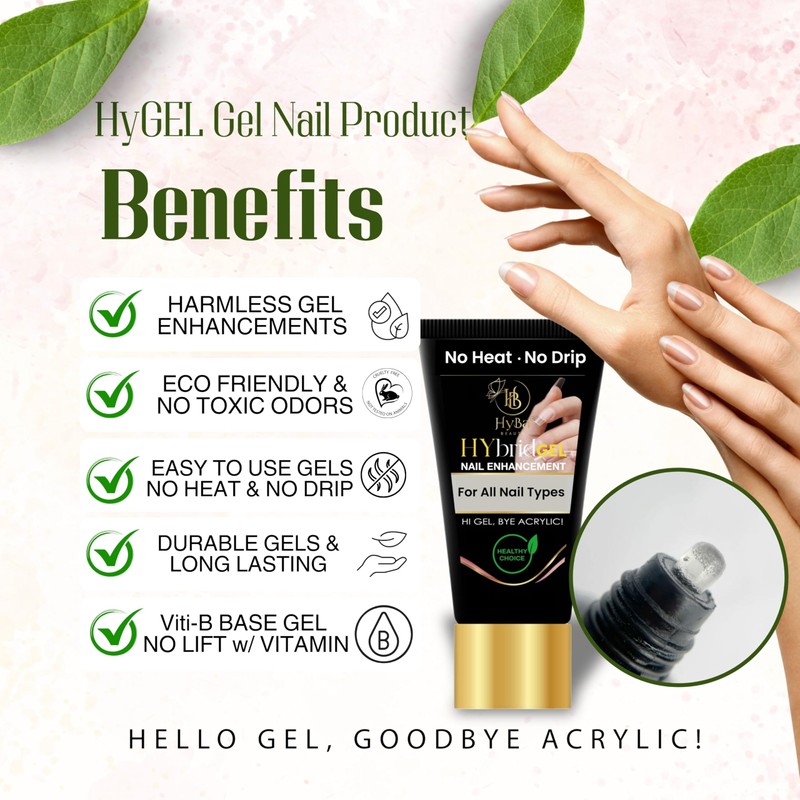 HyGEL CLEAR 60ml Hybrid Gel Nail Polish - PF01 Natural