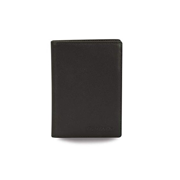 Invicta Passport Holder, Black, Genuine Leather