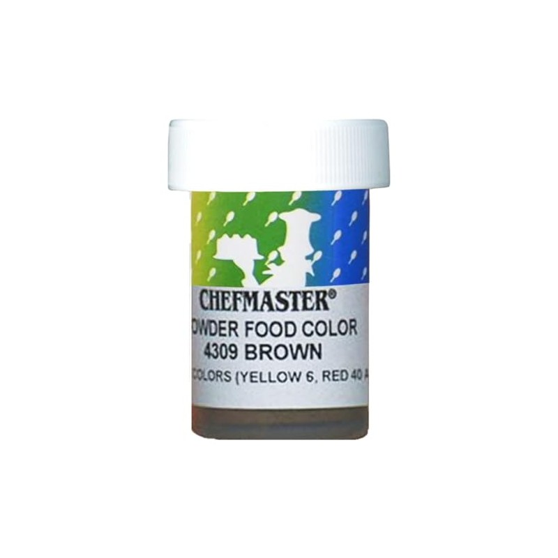 Chefmaster Powder Food Color, 3 Grams Brown
