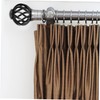 GRIRIW 4sets Curtain Rod Ends White Caps Gunmetal Black Urn
