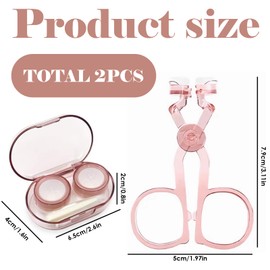 SSuirk Contact Lens Applicator, Contact Lens Remover Tool Wearing Aid, Contact Applicator Tool with Contact Lens Case for Daily Use Outdoor Travel, Eye Opener for Easy Insertion and Removal (Pink)