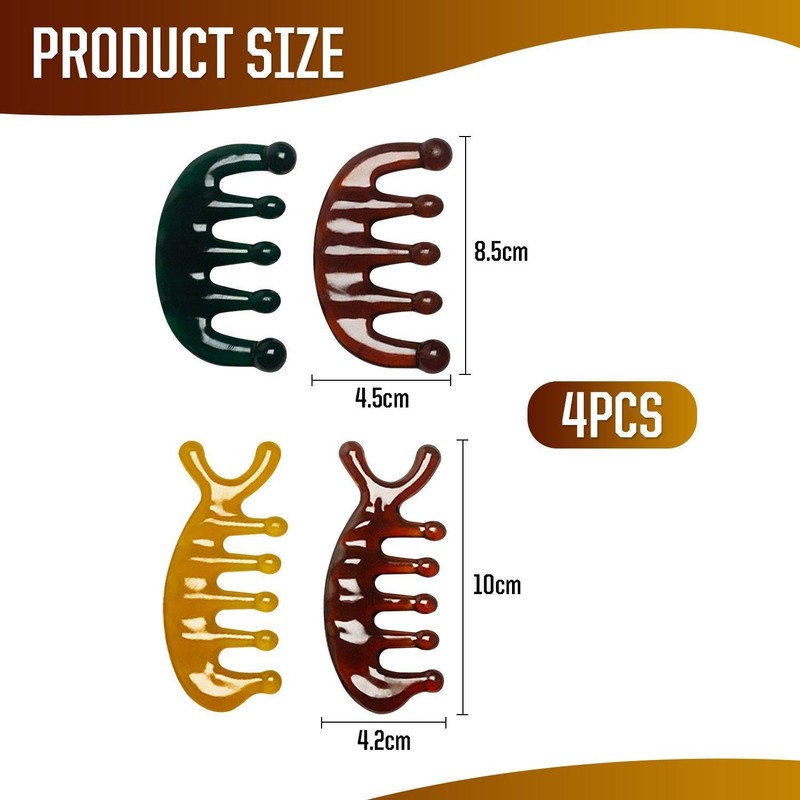 Pack of 4 Massage Combs, Personal Care Accessories, Manual Massage