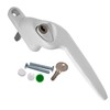 White Right-Hand Yale UPVC Window Handle Cranked Double Glazing Universal