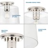 Adley Collection 1-Light Clear Glass New Traditional Flush Mount Light