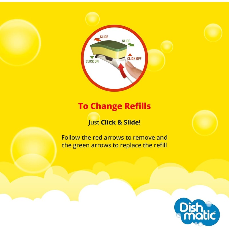 Dishmatic Refill Sponges 27 Pack – Green Washing Up Sponge