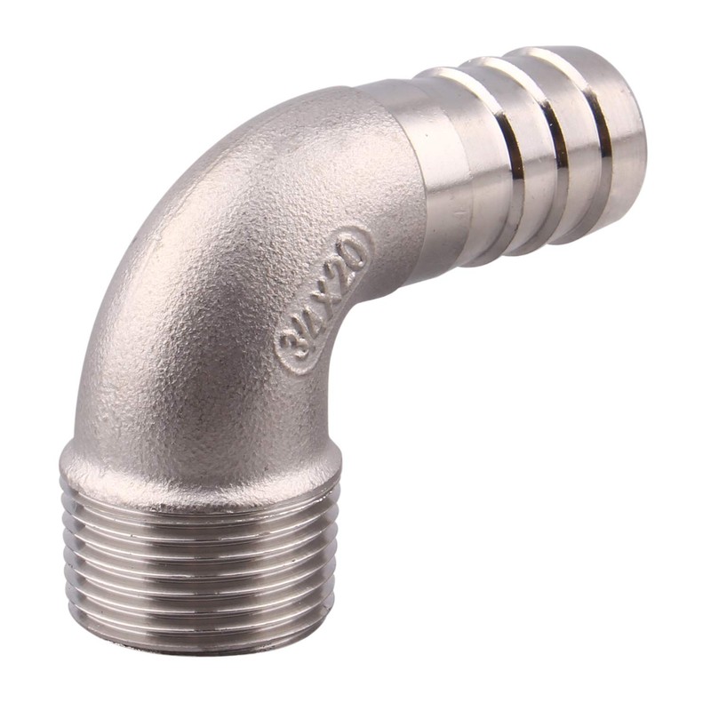 DERPIPE 3/4" Hose Barb x 3/4" Male NPT Stainless Steel