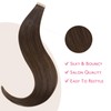 WENNALIFE Tape in Hair Extensions Human Hair Chocolate Brown Tape