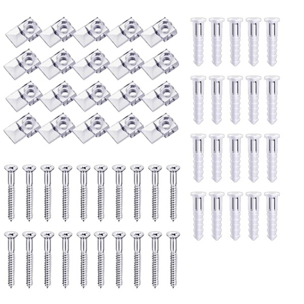 SagaSave Glass Retainer Clips Kit with Screws, Glass Panel Retainer