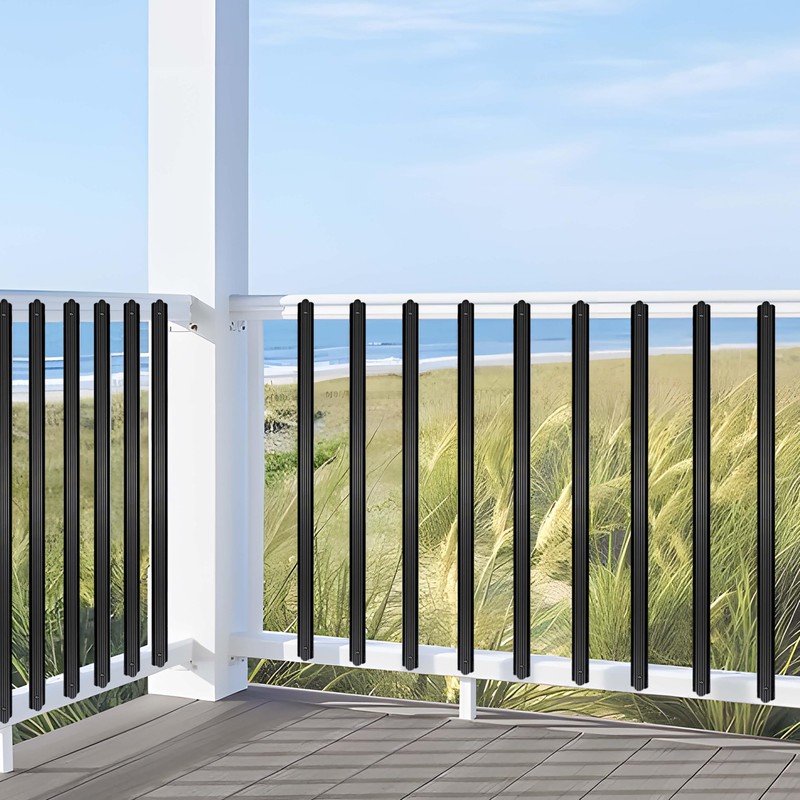 Brakki 50 Pack 36" Deck Balusters, Metal Deck Railing Spindles