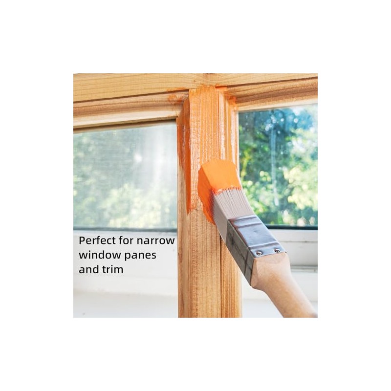 Wesquer 3-Pack 1Inch Paint Brush for Detail Work - Triangle,