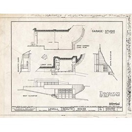 Historic Pictoric : Blueprint HABS Cal,19-LOSAN,66- (Sheet 9 of 9) - Lovell (Health) House, 4616 Dundee Drive, Los Angeles, Los Angeles County, CA 20in x 16in