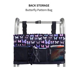 DAHE Multiple- Pocket Wheelchair Bag for Personal Items Carrier for Orthopedic Walkers, Universal Fits for Electric, Manual Wheelchair, Walker and Scooter