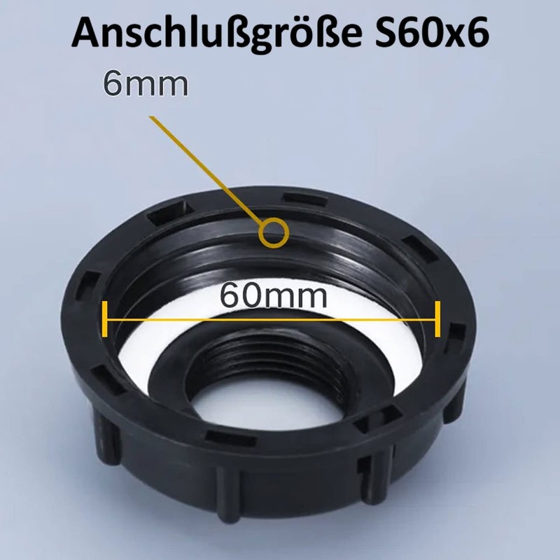 piber IBC Container S60 x 6 with 3/4 Inch Adapter