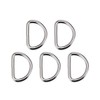 sourcing map 5pcs Metal D Ring 1.26"(32mm) D-Rings Buckle for