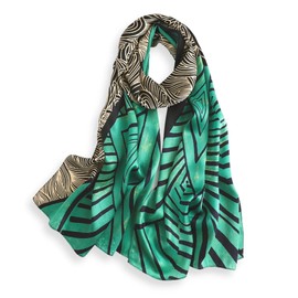 100% Mulberry Silk Long Scarf - Women's Large Oblong Shawl for Head, Neck, and Hair Wrap, with Gift Packaging