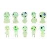 Thyonta 10PCS Garden Glow-in-the-Dark Accessories Micro Landscape Resin Cartoon Alien