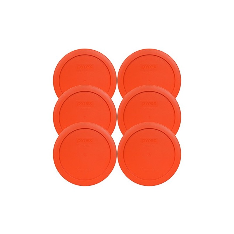 Pyrex 7201-PC 4 Cup Pumpkin Orange Food Storage Replacement Lids