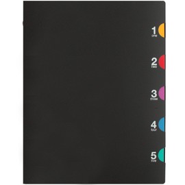Maruman Loose Leaf Binder A5 Five Chart, 20 Holes, Black F401