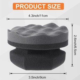 Hshenjhu Pack of 2 Tyre Dressing Applicator Pad, Tyre Shine Wax Applicator Pad, Tyre Shine Applicator Brush, for Applying Tyre Gloss, Dressing Made of Vinyl Rubber and Decorative Accessories